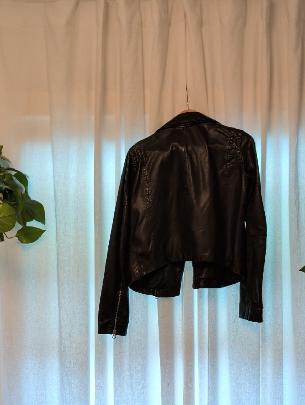 Madewell Black Leather Moto Jacket - Picture 3 of 9